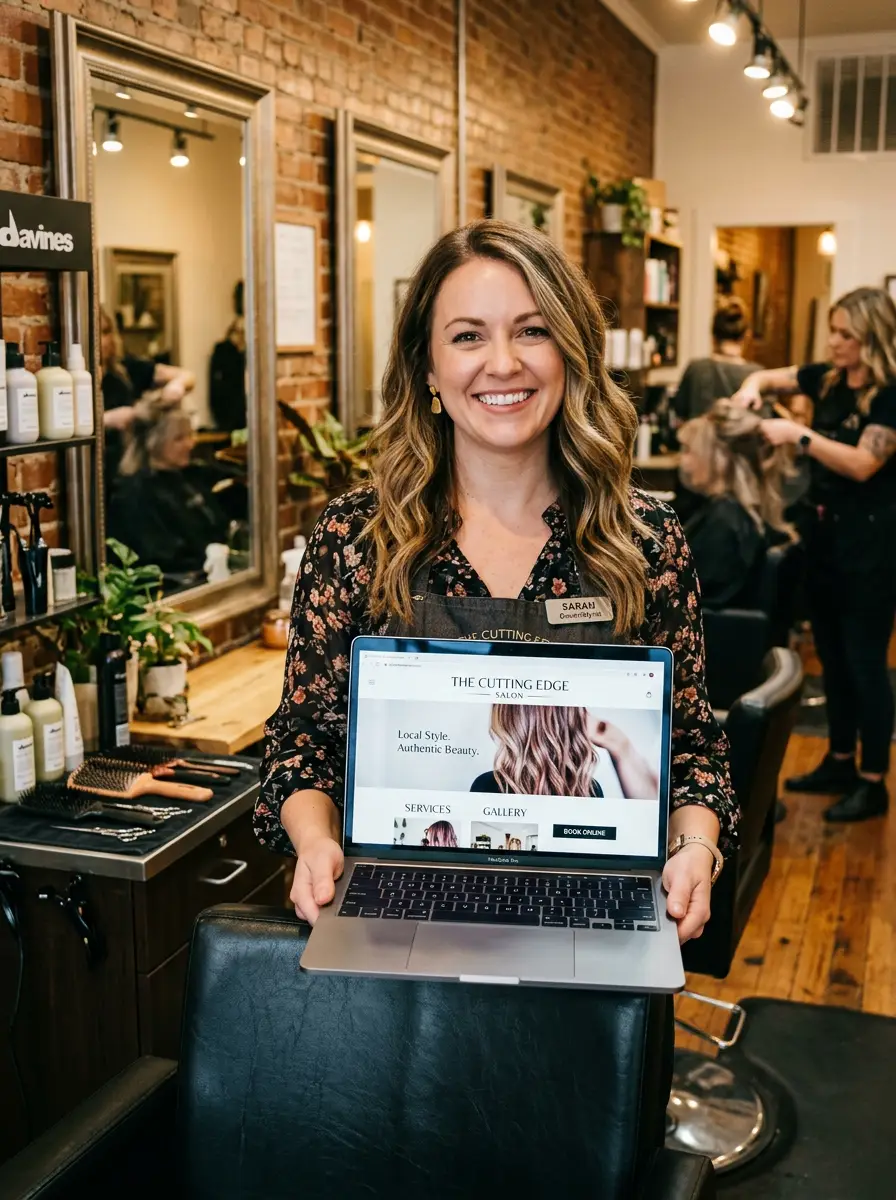 Small business owner who built their website with PageFork