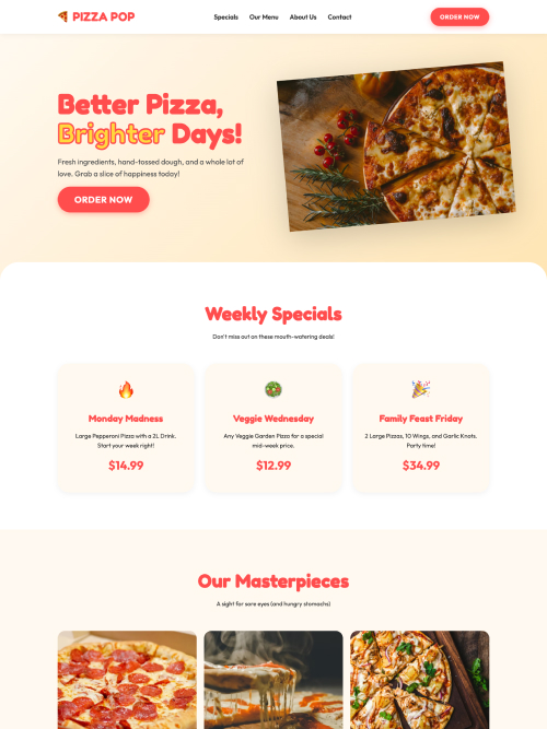 Pizza Palace template preview